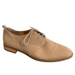 Franco Sarto Zane Loafers Womens 9.5M Tan Beige Leather Perforated Breathable